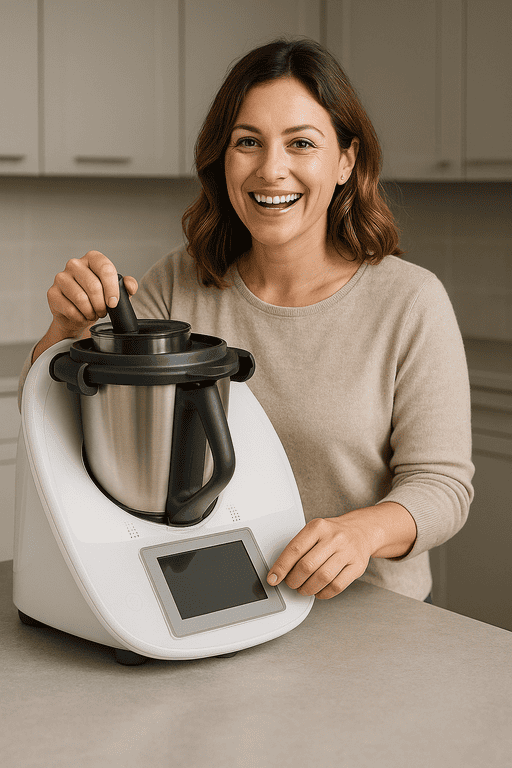 Cliente recibiendo su Thermomix reparada